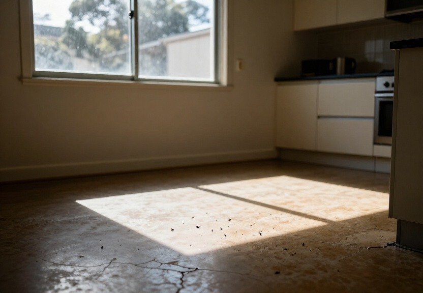 Cockroach infestation in an Ashbury apartment before treatment